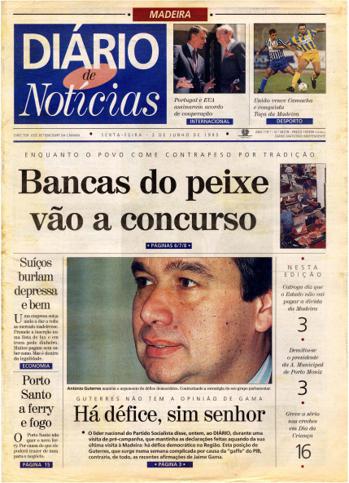 Edição do dia 2 Junho 1995 da pubicação Diário de Notícias