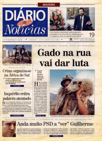 Edição do dia 3 Junho 1995 da pubicação Diário de Notícias