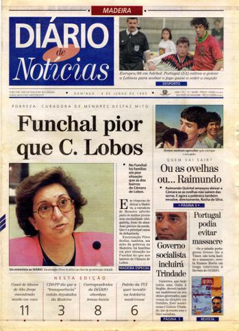 Edição do dia 4 Junho 1995 da pubicação Diário de Notícias