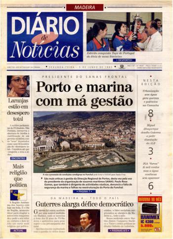 Edição do dia 5 Junho 1995 da pubicação Diário de Notícias