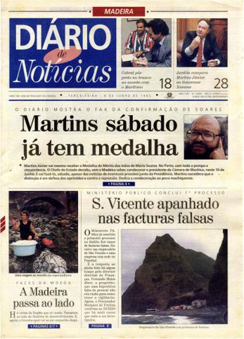 Edição do dia 6 Junho 1995 da pubicação Diário de Notícias