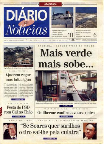 Edição do dia 7 Junho 1995 da pubicação Diário de Notícias