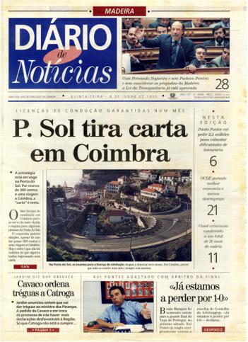 Edição do dia 8 Junho 1995 da pubicação Diário de Notícias