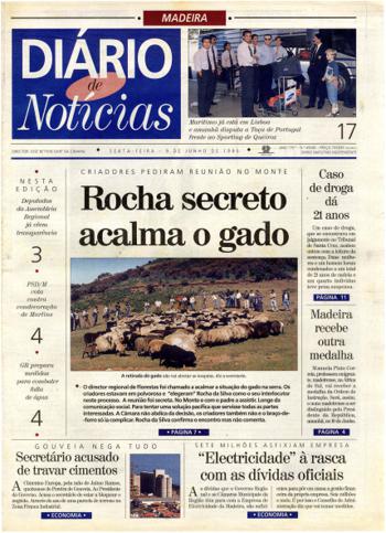 Edição do dia 9 Junho 1995 da pubicação Diário de Notícias