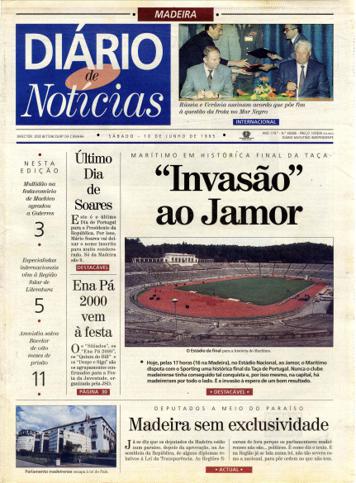 Edição do dia 10 Junho 1995 da pubicação Diário de Notícias