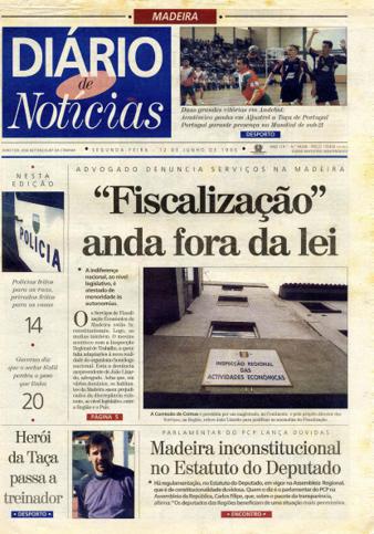 Edição do dia 12 Junho 1995 da pubicação Diário de Notícias
