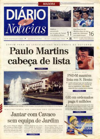 Edição do dia 14 Junho 1995 da pubicação Diário de Notícias