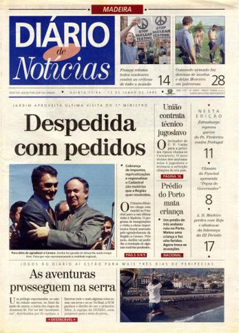 Edição do dia 15 Junho 1995 da pubicação Diário de Notícias