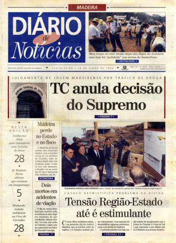 Edição do dia 16 Junho 1995 da pubicação Diário de Notícias