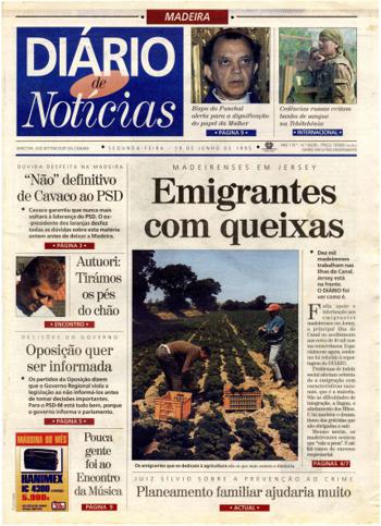 Edição do dia 19 Junho 1995 da pubicação Diário de Notícias