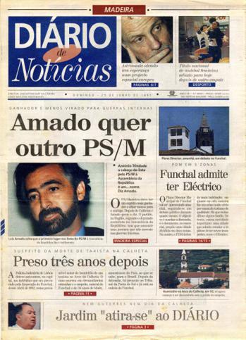 Edição do dia 25 Junho 1995 da pubicação Diário de Notícias