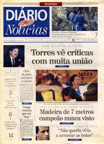 Edição do dia 26 Junho 1995 da pubicação Diário de Notícias
