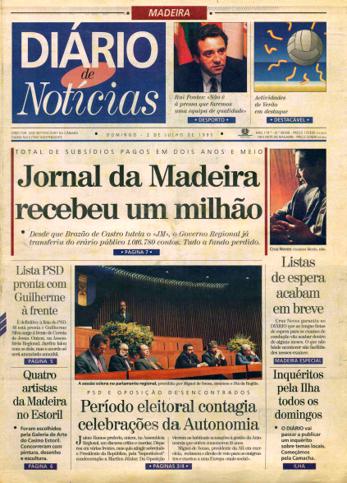 Edição do dia 2 Julho 1995 da pubicação Diário de Notícias