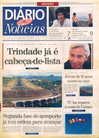 Edição do dia 5 Julho 1995 da pubicação Diário de Notícias