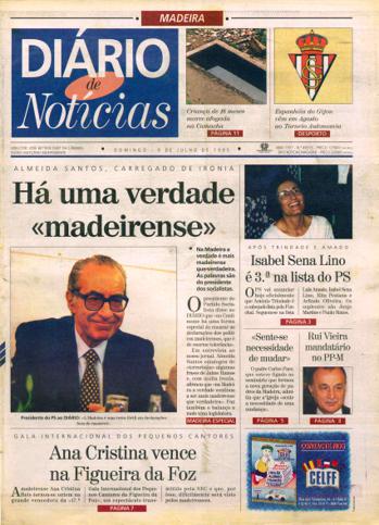 Edição do dia 9 Julho 1995 da pubicação Diário de Notícias