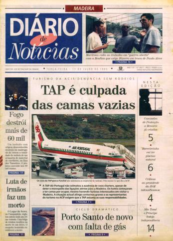 Edição do dia 11 Julho 1995 da pubicação Diário de Notícias