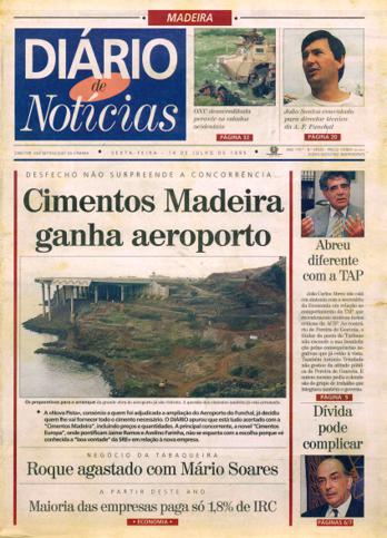 Edição do dia 14 Julho 1995 da pubicação Diário de Notícias