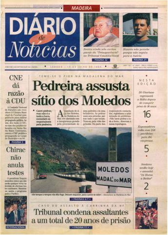 Edição do dia 15 Julho 1995 da pubicação Diário de Notícias