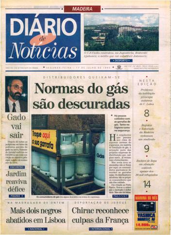 Edição do dia 17 Julho 1995 da pubicação Diário de Notícias