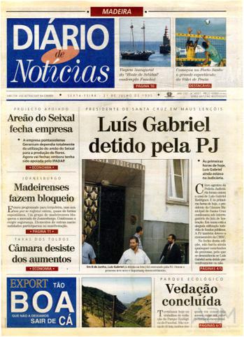 Edição do dia 21 Julho 1995 da pubicação Diário de Notícias