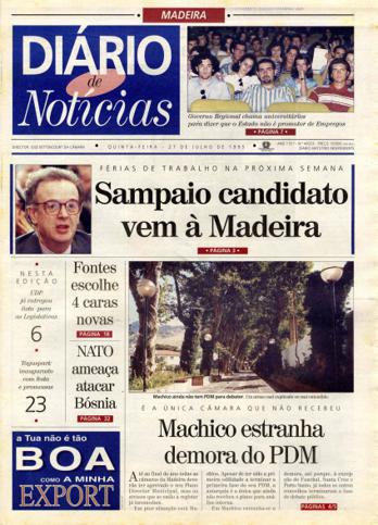 Edição do dia 27 Julho 1995 da pubicação Diário de Notícias