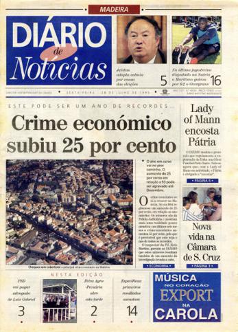 Edição do dia 28 Julho 1995 da pubicação Diário de Notícias