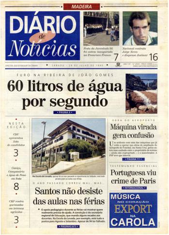Edição do dia 29 Julho 1995 da pubicação Diário de Notícias
