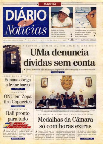 Edição do dia 3 Agosto 1995 da pubicação Diário de Notícias