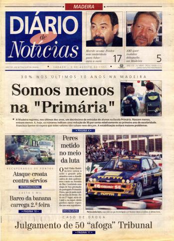 Edição do dia 5 Agosto 1995 da pubicação Diário de Notícias