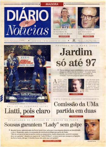 Edição do dia 6 Agosto 1995 da pubicação Diário de Notícias