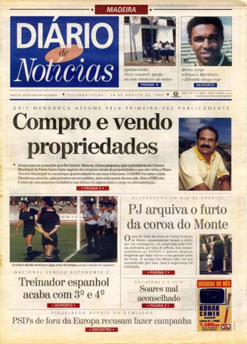 Edição do dia 14 Agosto 1995 da pubicação Diário de Notícias