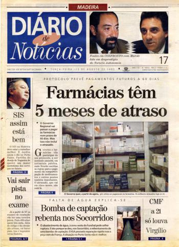 Edição do dia 15 Agosto 1995 da pubicação Diário de Notícias