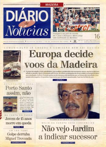 Edição do dia 16 Agosto 1995 da pubicação Diário de Notícias