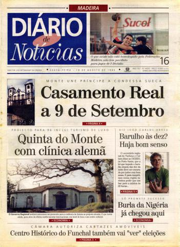 Edição do dia 18 Agosto 1995 da pubicação Diário de Notícias