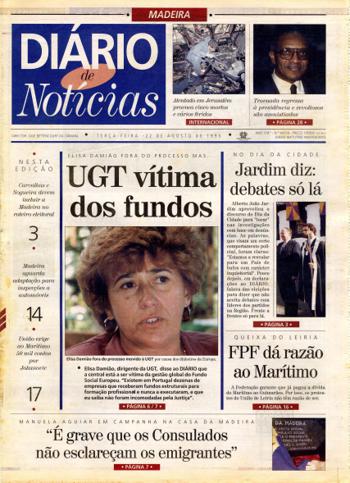 Edição do dia 22 Agosto 1995 da pubicação Diário de Notícias