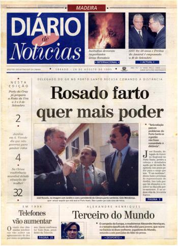 Edição do dia 26 Agosto 1995 da pubicação Diário de Notícias