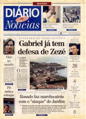 Edição do dia 28 Agosto 1995 da pubicação Diário de Notícias