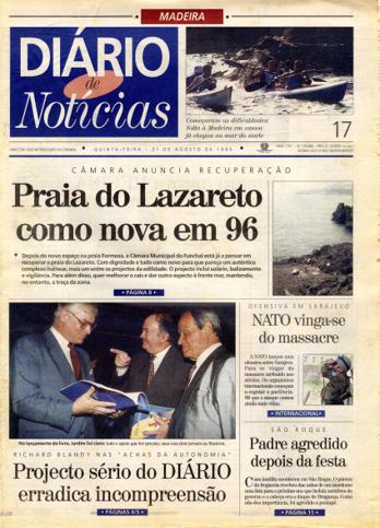 Edição do dia 31 Agosto 1995 da pubicação Diário de Notícias