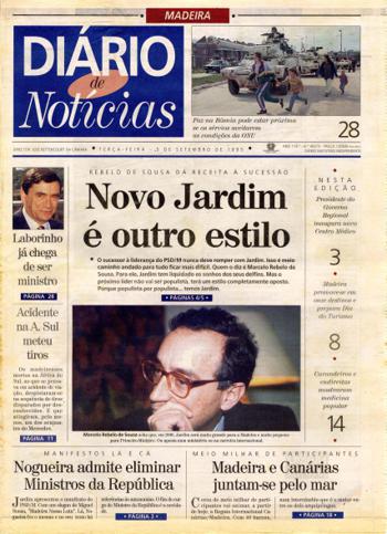 Edição do dia 5 Setembro 1995 da pubicação Diário de Notícias