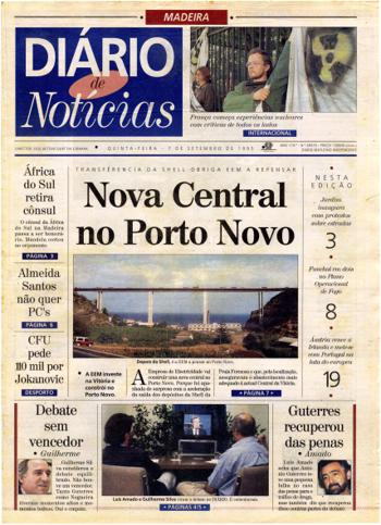 Edição do dia 7 Setembro 1995 da pubicação Diário de Notícias