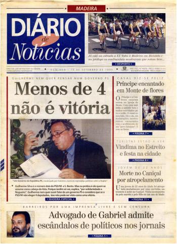 Edição do dia 10 Setembro 1995 da pubicação Diário de Notícias
