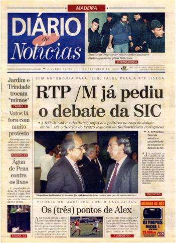 Edição do dia 11 Setembro 1995 da pubicação Diário de Notícias