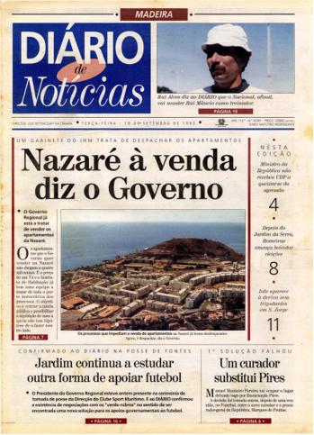 Edição do dia 19 Setembro 1995 da pubicação Diário de Notícias