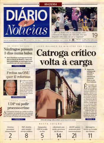 Edição do dia 20 Setembro 1995 da pubicação Diário de Notícias