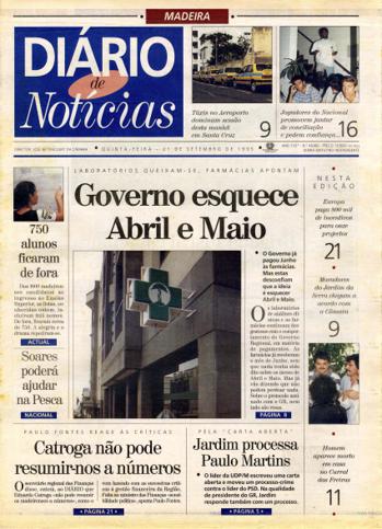 Edição do dia 21 Setembro 1995 da pubicação Diário de Notícias