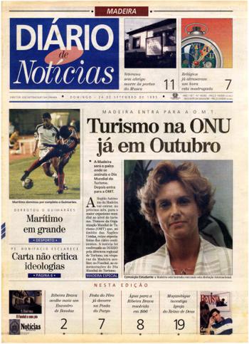 Edição do dia 24 Setembro 1995 da pubicação Diário de Notícias