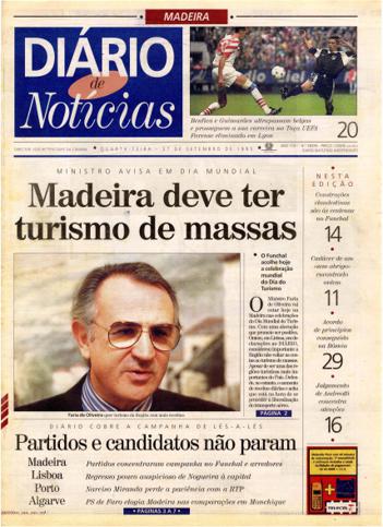 Edição do dia 27 Setembro 1995 da pubicação Diário de Notícias