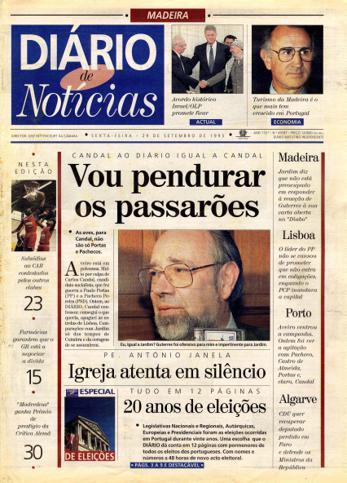 Edição do dia 29 Setembro 1995 da pubicação Diário de Notícias
