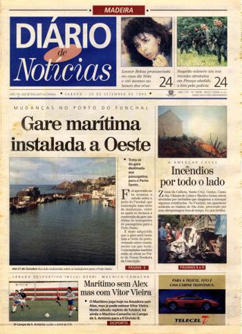 Edição do dia 30 Setembro 1995 da pubicação Diário de Notícias