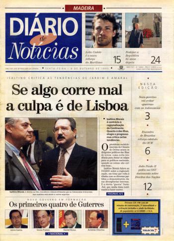 Edição do dia 6 Outubro 1995 da pubicação Diário de Notícias